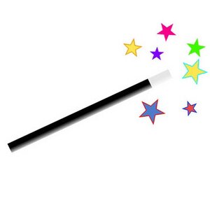 Illustration of a magic wand as a symbol for a rapid asbestos test | © CRB Analysis Service GmbH